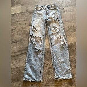 Distressed Light Blue Women's Jeans